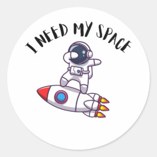 J'Ai Besoin De Mon Sticker Astronaut Spatial