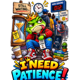 J'AI BESOIN DE PATIENCE – T-Shirt drôle de grenoui