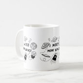 J'ai besoin de plus d'espace – Mug de café avec ci (Devant gauche)