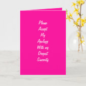 J'ai besoin de tes cartes de voeux de pardon (Fleur jaune)