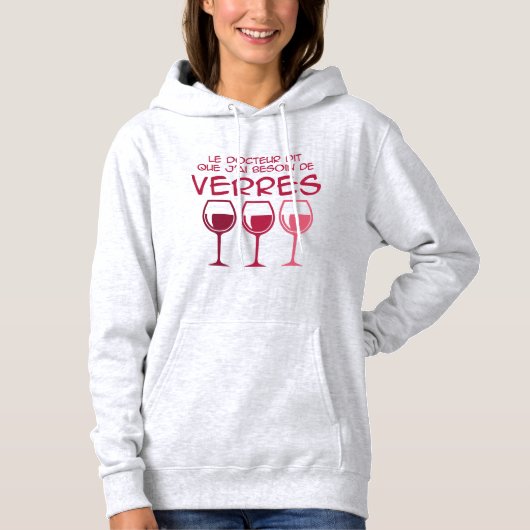 J'ai besoin de verres hoodie (Voorkant)