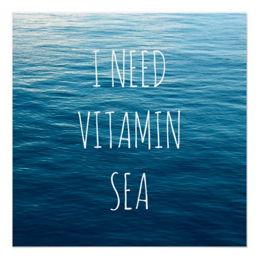 J'AI BESOIN VITAMIN SEA - Poster avec arrière - pl (Devant)