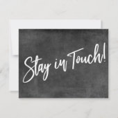 "J'ai bougé" Gris Gris foncé Faire-part (Dos)