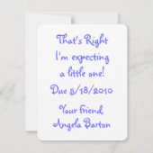 J'ai bu la Faire-part de grossesse en eau (Dos)