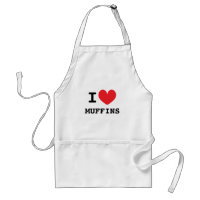 J'ai coeur le tablier de cuisine muffins pour l'he