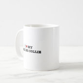 J'Ai Coeur Ma Frontière Collie Café Mug (Devant gauche)