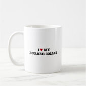 J'Ai Coeur Ma Frontière Collie Café Mug (Gauche)