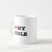 J'Ai Coeur Ma Mug De Café De Poodle (Devant gauche)