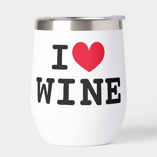 J'ai coeur vin tumbler cadeau pour les amateurs de (Gauche)