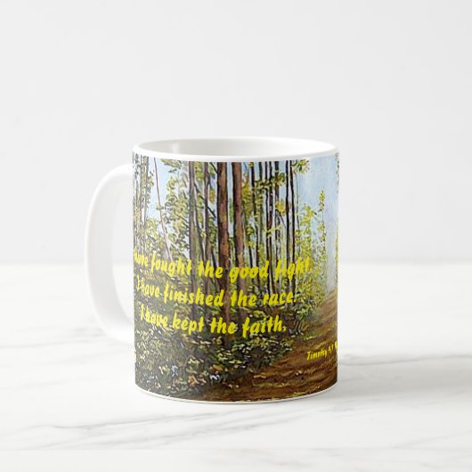 J'AI COMBATTU LA BONNE MUG DE MOTIVATION DE LUTTE (Devant gauche)