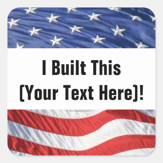 J'Ai Construit Ça ! Autocollant (personnalisé) (Devant)