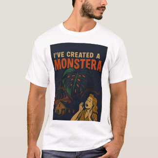 J'ai créé un T-Shirt de plante Monstera Retro Horr