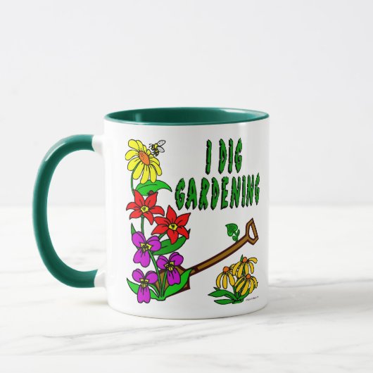 J'ai creusé jardiner Slogan Mug (Gauche)