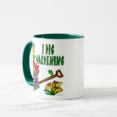 J'ai creusé jardiner Slogan Mug (Devant gauche)