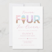 J'ai crié pour une glace Invitation à une fête d'a (Devant)