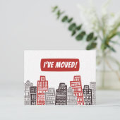 J'ai déménagé carte d'annonce de nouvelle adresse (Debout devant)