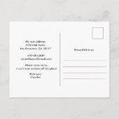 J'ai déménagé Carte de vœux pour annonce de déména (Dos)