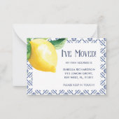 J'ai déménagé | Carte Faire-part Citron d'été (Devant)