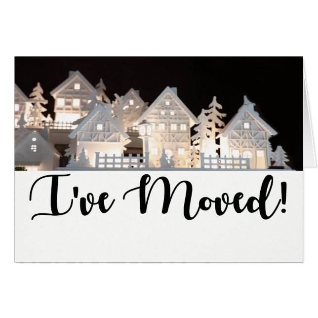 J'ai déménagé des maisons de Noël éclairées (Devant horizontal)