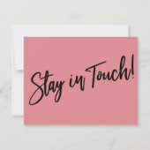 J'ai déménagé écriture moderne carte glace fraise (Dos)