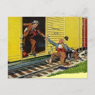 J'ai déménagé Faire-part ~ Je rattrape le train