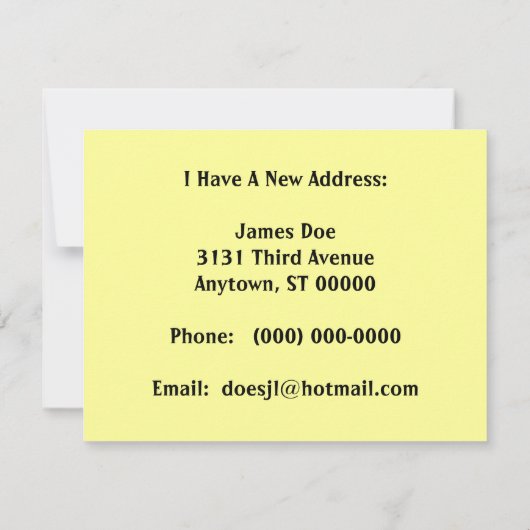 J'ai déménagé Faire-part ~ Je rattrape le train (Dos)