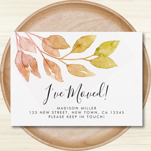 J'ai déménagé le feuillage d'automne Faire-part de