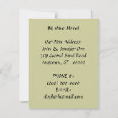 J'ai déménagé les fleurs de Faire-part Petunia (Dos)