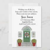 J'ai déménagé ! Maison de Noël Invitation (Dos)