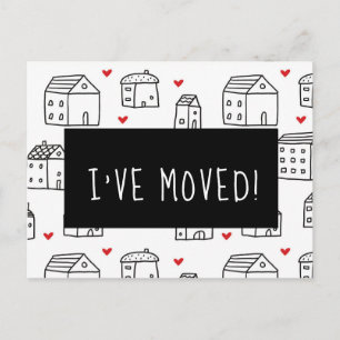 J'ai déménagé Moving Faire-part carte postale