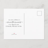 J'ai déménagé Nouvelle Adresse Faire-part Beach Oc (Dos)