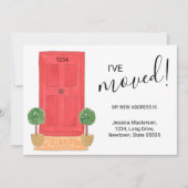 J'ai déplacé Faire-part d'aquarelle de porte rouge (Devant)