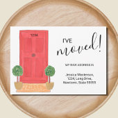 J'ai déplacé Faire-part d'aquarelle de porte rouge