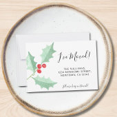 J'ai déplacé Holly Moving Faire-part Mini carte