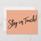 J'ai déplacé la carte Saumon d'écriture moderne (Dos)