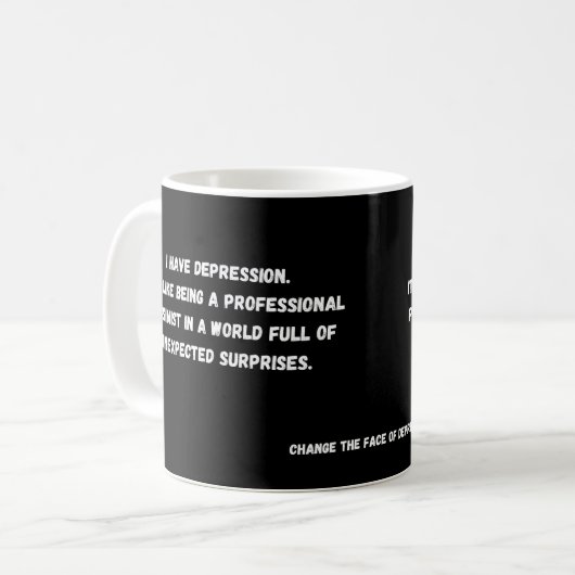 J'ai dépression_ pessimiste tasse à café (Devant gauche)