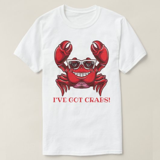 J'ai des crabes avec T-shirt lunettes de soleil (Design devant)