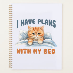 J'ai des plans avec mon lit - Cosy Orange Chat