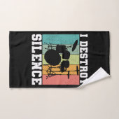 J'ai détruit le silence Distressed Vintage Drummer (Serviette à main)