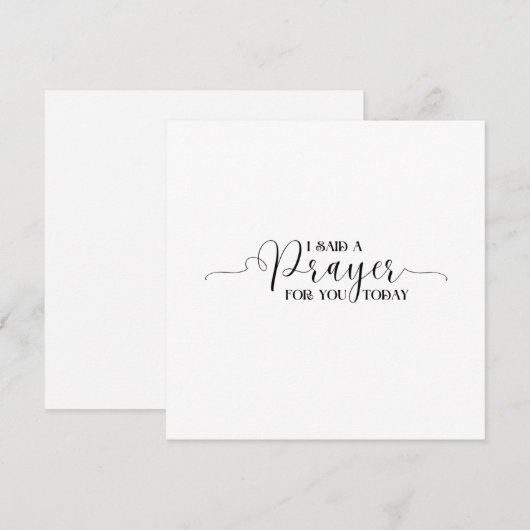 J'ai dit une prière pour vous aujourd'hui Carte (Devant / Derrière)