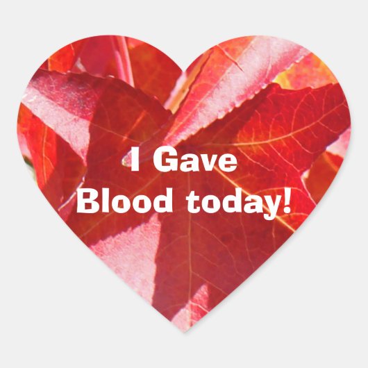 J'ai donné du sang Aujourd'hui autocollants de san (Devant)