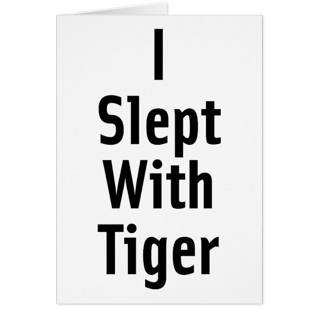 J'ai dormi avec le tigre (Devant)
