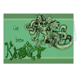 J'ai été Knotty~ lil Dragon Celtic Knot Card