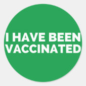 J'Ai Été Vacciné Étiquette (Devant)