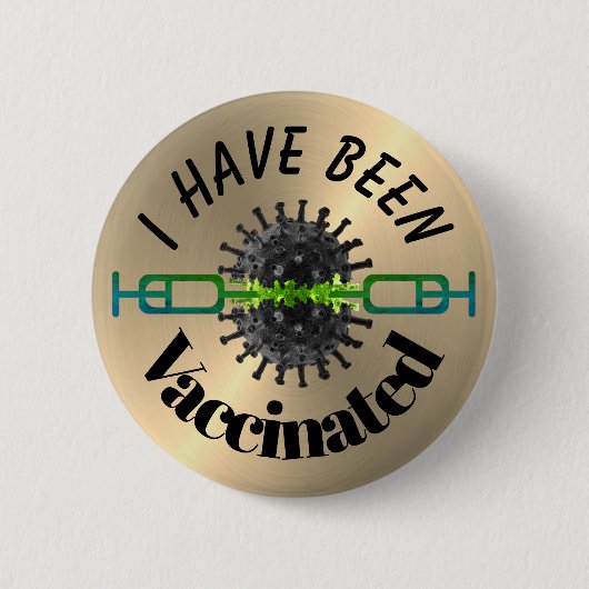 J'ai été vacciné Pin Button Badge (Devant)
