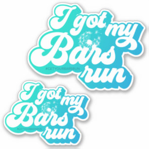 J'Ai Eu Mes Bars Run - Bleu Vinyl Sticker
