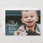 J'ai eu mon premier Carte photo pour bébé-dent (Devant)