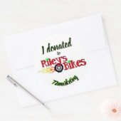 J'ai fait un don au Étiquette à vélos de Riley (Enveloppe)