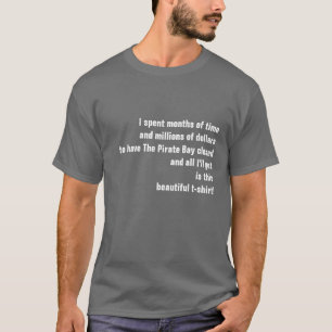 J'ai fermé T-shirt de baie de pirate le beau
