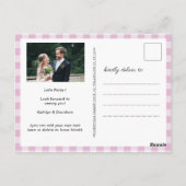 J'AI Fiançailles Photo Pink Plaid BBQ Invitation (Dos)